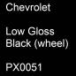 Preview: Chevrolet, Low Gloss Black (wheel), PX0051.